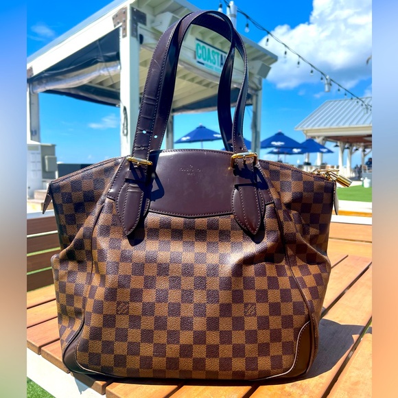 Louis Vuitton Verona GM Damier Ebene Purse shoulder Bag Organizer Dust Box large - Picture 1 of 17